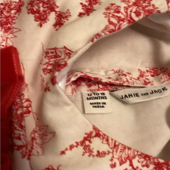 Janie and Jack Red Toile Print Dress - Picture 16 of 16
